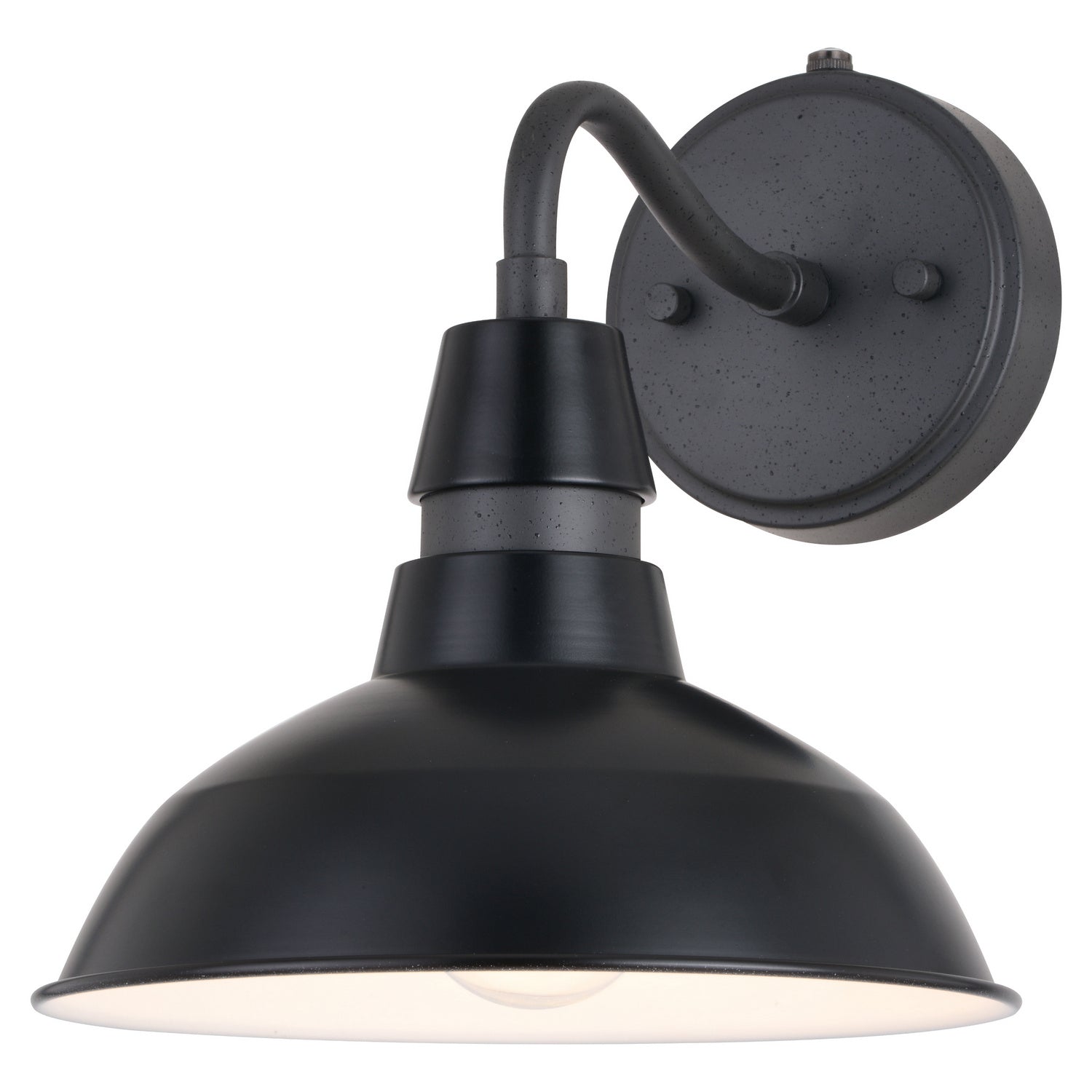 Vaxcel - T0650 - One Light Outdoor Wal Mount - Buena Park - Black and Vintage Black with Matte White Inner