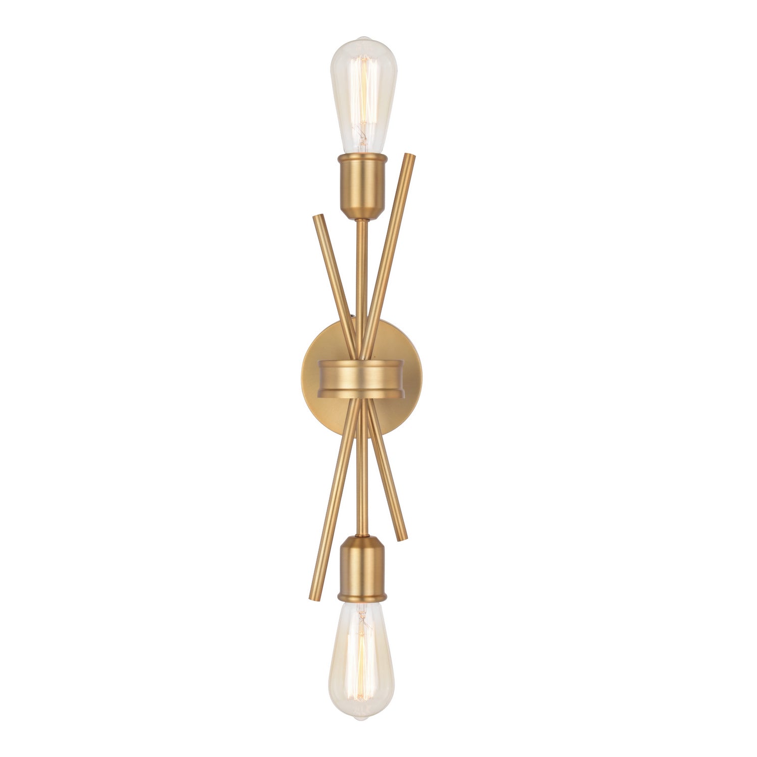 Vaxcel - W0420 - Two Light Wall Sconce - Estelle - Natural Brass