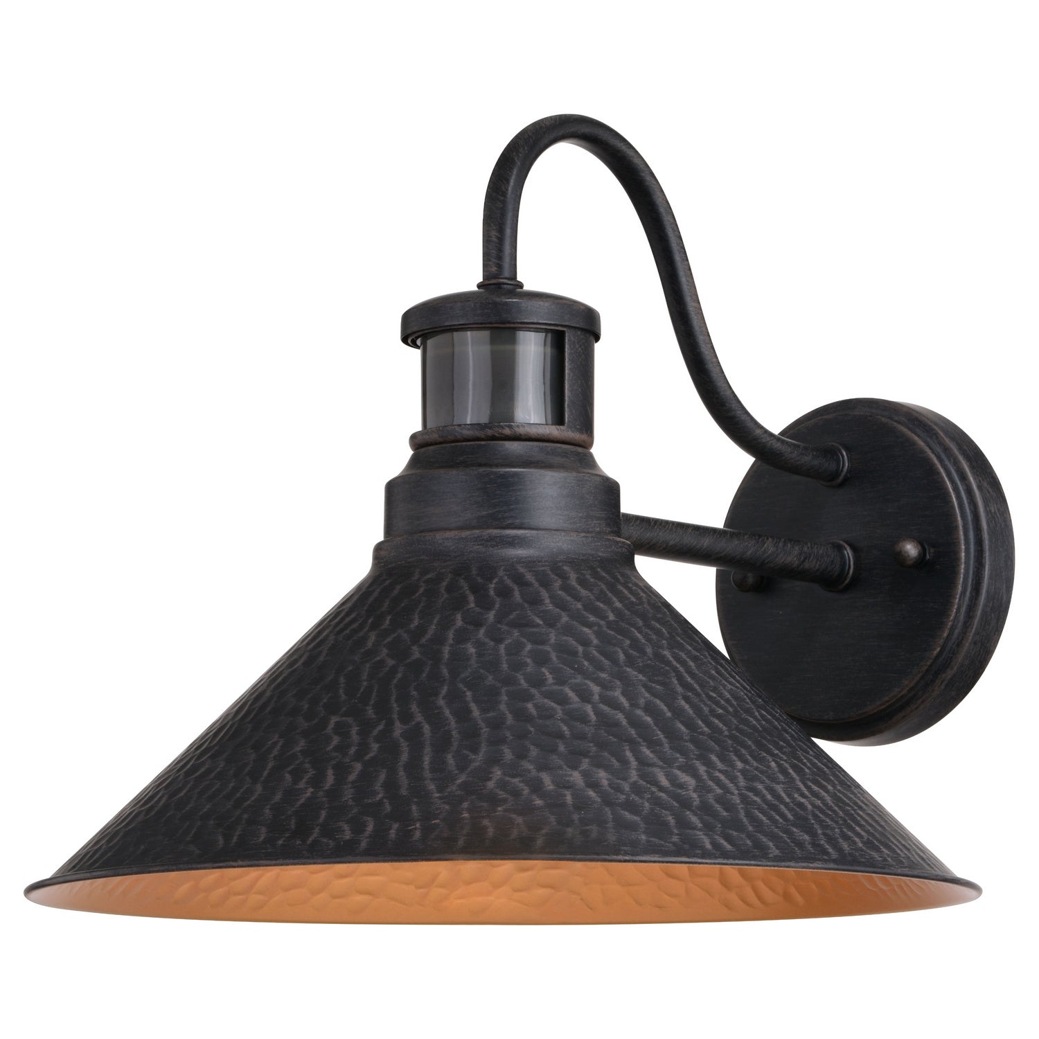 Vaxcel - T0670 - One Light Outdoor Motion Sensor Wall Mount - Outland - Aged Iron/Light Gold