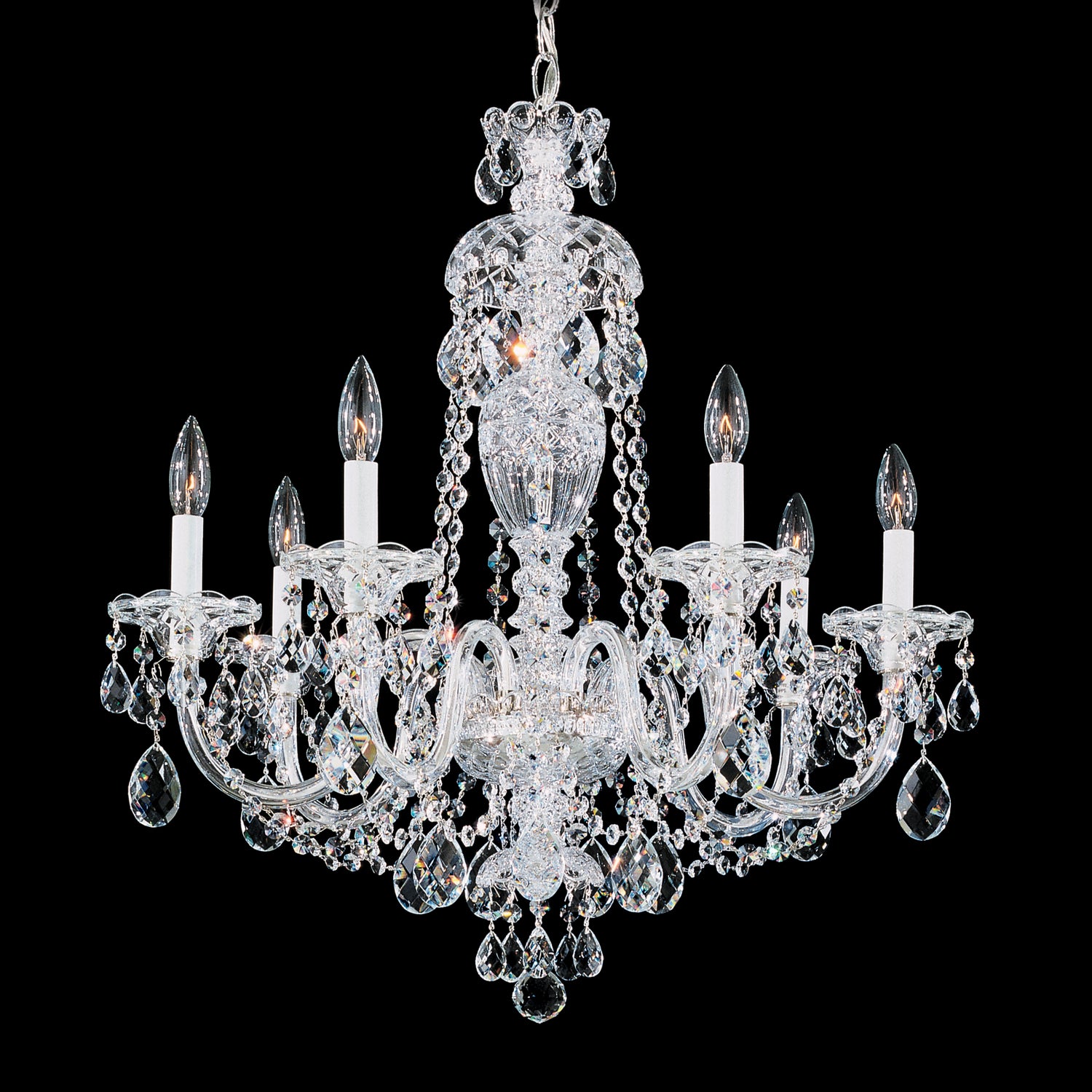 Schonbek - 2995-40H - Seven Light Chandelier - Sterling - Silver