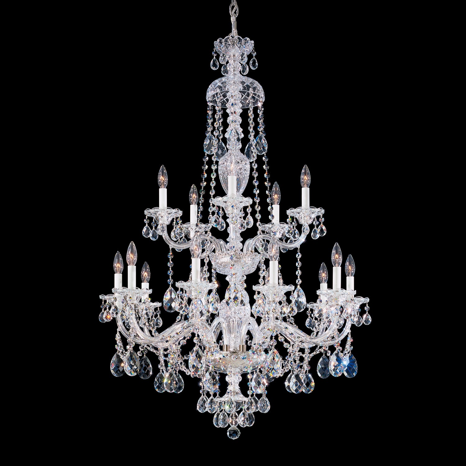 Schonbek - 3608-40H - 15 Light Chandelier - Sterling - Silver