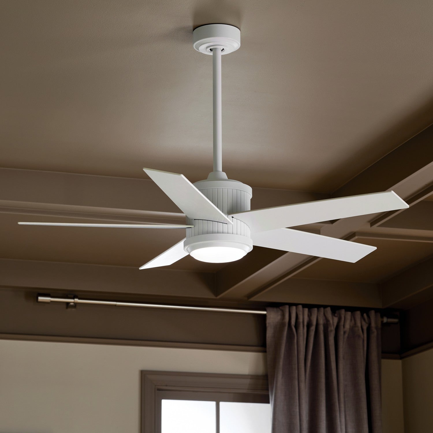 Kichler - 300048MWH - 48"Ceiling Fan - Brahm - Matte White