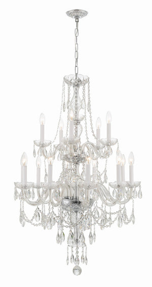 Crystorama - 1155-CH-CL-MWP - 15 Light Chandelier - Traditional Crystal - Polished Chrome