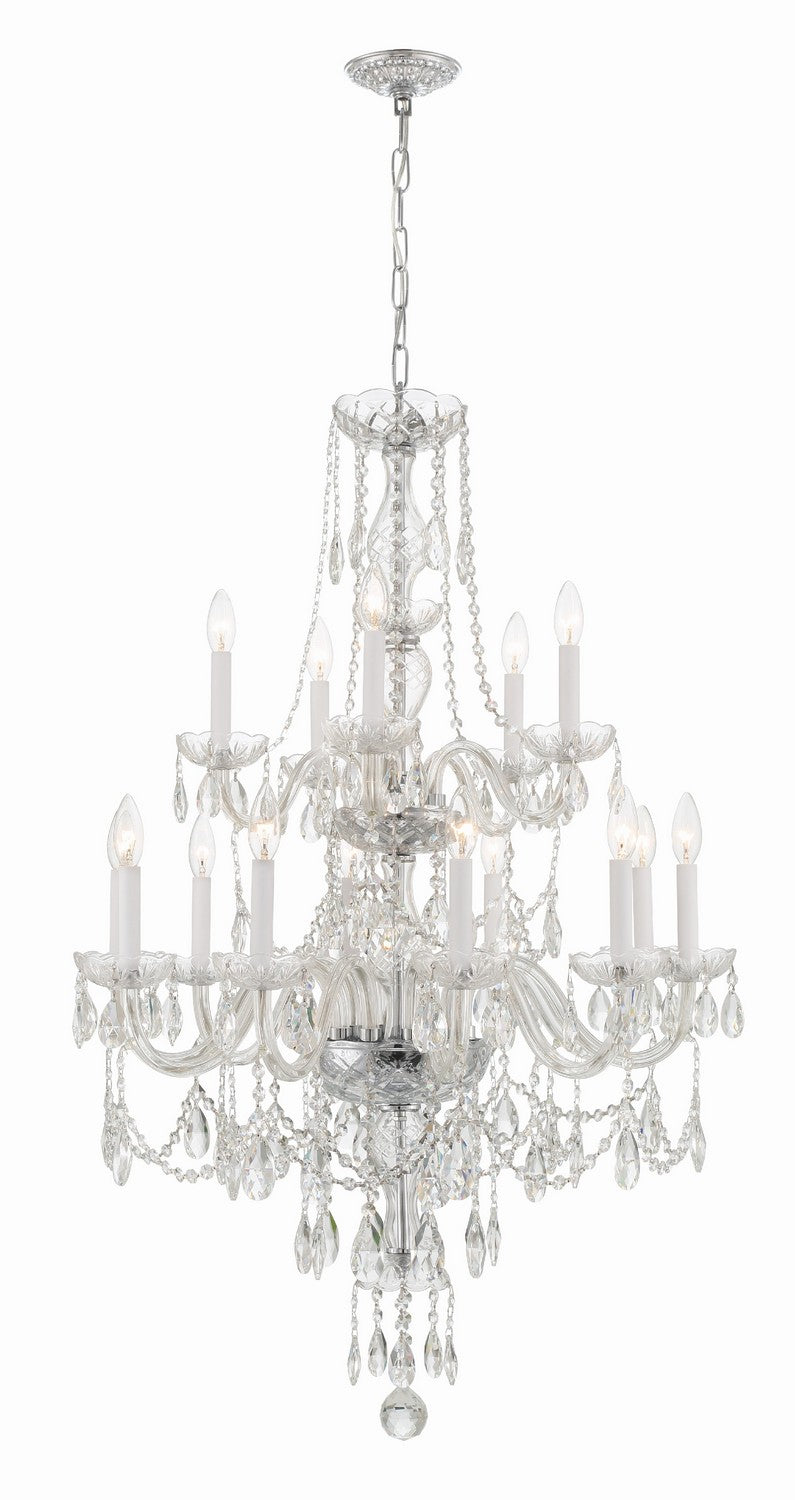 Crystorama - 1155-CH-CL-MWP - 15 Light Chandelier - Traditional Crystal - Polished Chrome