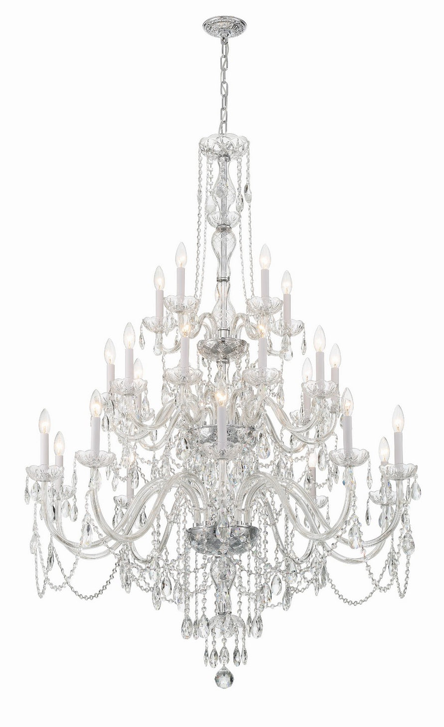 Crystorama - 1156-CH-CL-MWP - 25 Light Chandelier - Traditional Crystal - Polished Chrome