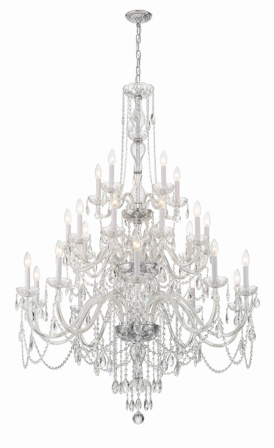 Crystorama - 1156-CH-CL-MWP - 25 Light Chandelier - Traditional Crystal - Polished Chrome