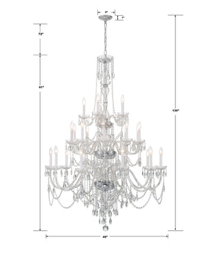 Crystorama - 1156-CH-CL-MWP - 25 Light Chandelier - Traditional Crystal - Polished Chrome