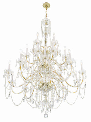 Crystorama - 1156-PB-CL-MWP - 25 Light Chandelier - Traditional Crystal - Polished Brass