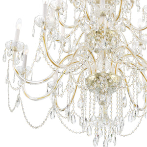 Crystorama - 1156-PB-CL-MWP - 25 Light Chandelier - Traditional Crystal - Polished Brass