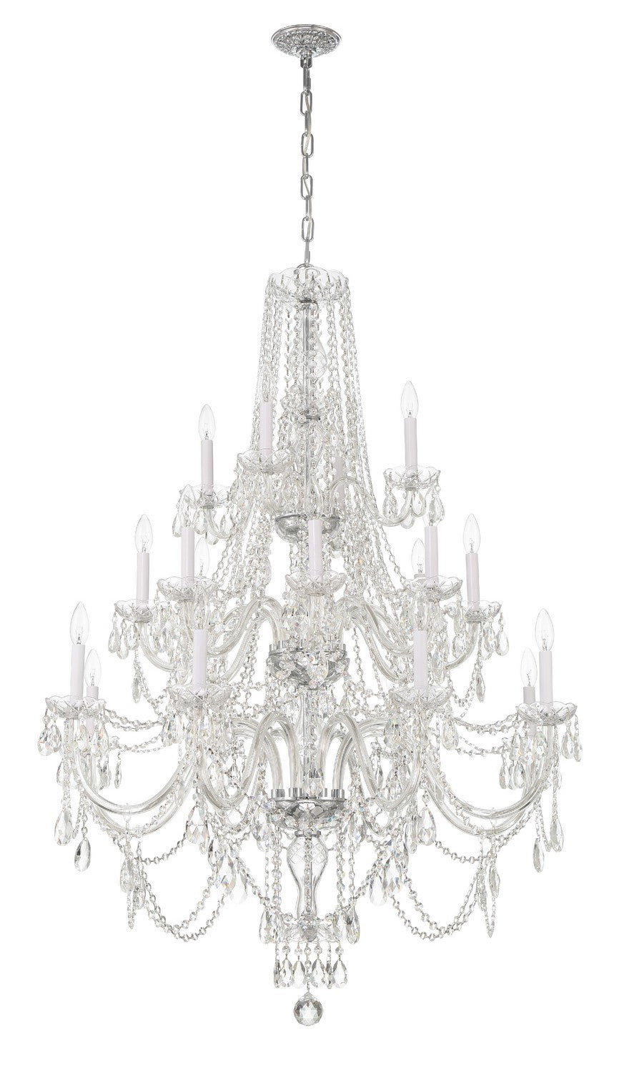 Crystorama - 1157-CH-CL-MWP - 20 Light Chandelier - Traditional Crystal - Polished Chrome