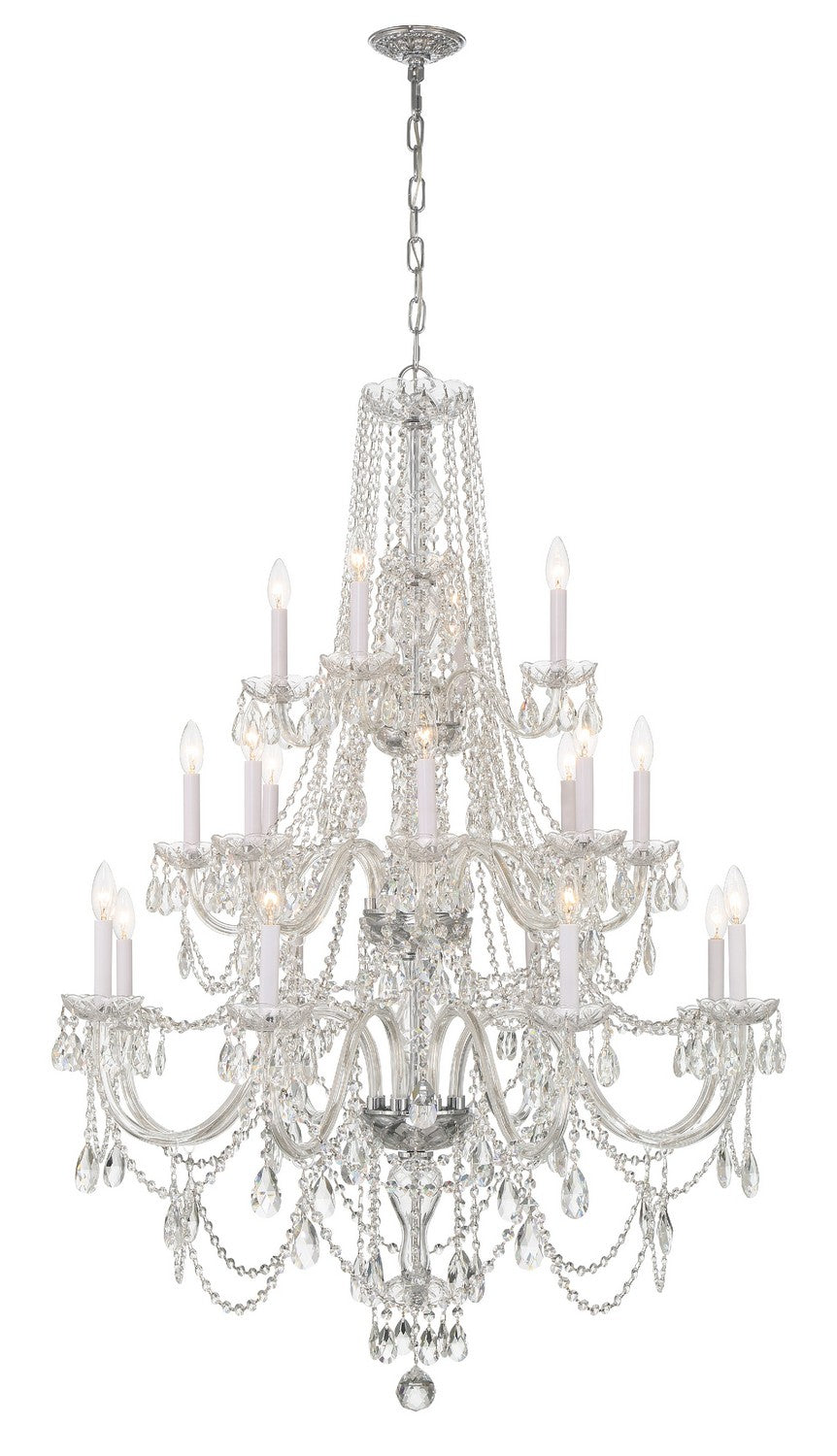 Crystorama - 1157-CH-CL-MWP - 20 Light Chandelier - Traditional Crystal - Polished Chrome