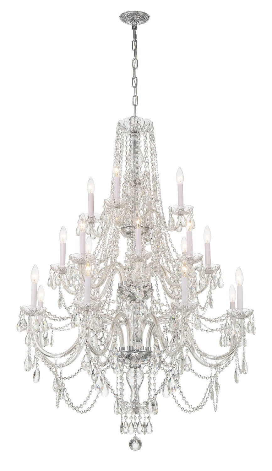 Crystorama - 1157-CH-CL-MWP - 20 Light Chandelier - Traditional Crystal - Polished Chrome