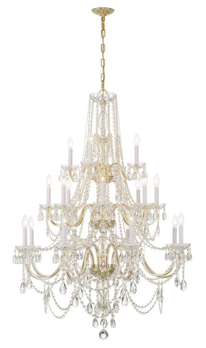 Crystorama - 1157-PB-CL-MWP - 20 Light Chandelier - Traditional Crystal - Polished Brass