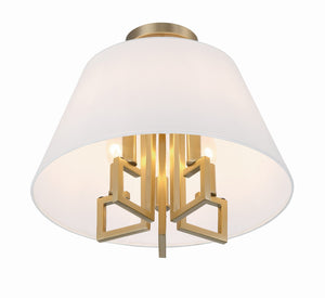 Crystorama - 2255-VG_CEILING - Five Light Semi Flush Mount - Westwood - Vibrant Gold