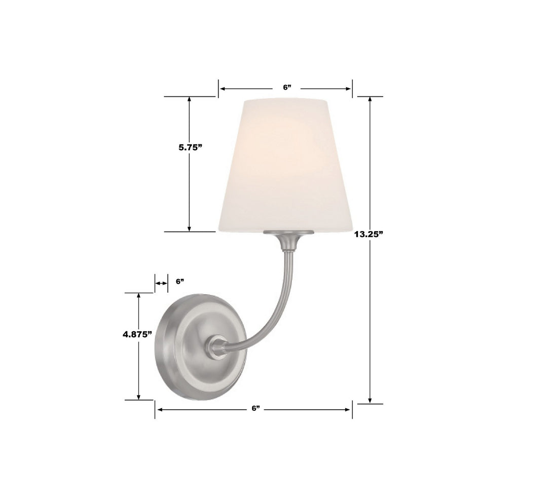 Crystorama - 2441-OP-BN - One Light Wall Sconce - Sylvan - Brushed Nickel