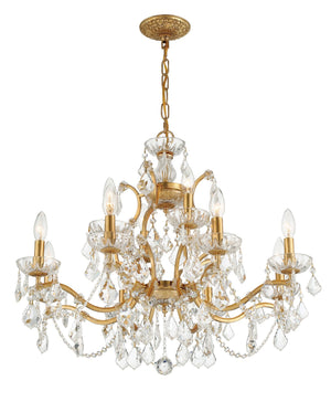 Crystorama - 4456-GA-CL-MWP - 12 Light Chandelier - Filmore - Antique Gold