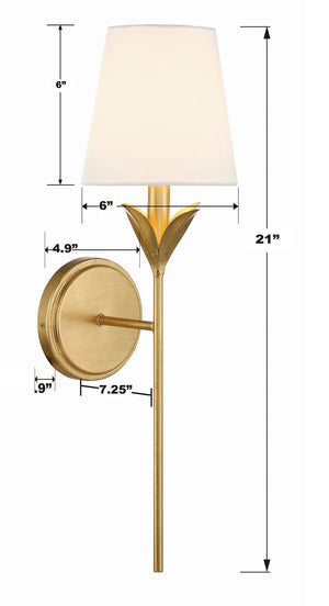 Crystorama - 531-GA - One Light Wall Sconce - Broche - Antique Gold