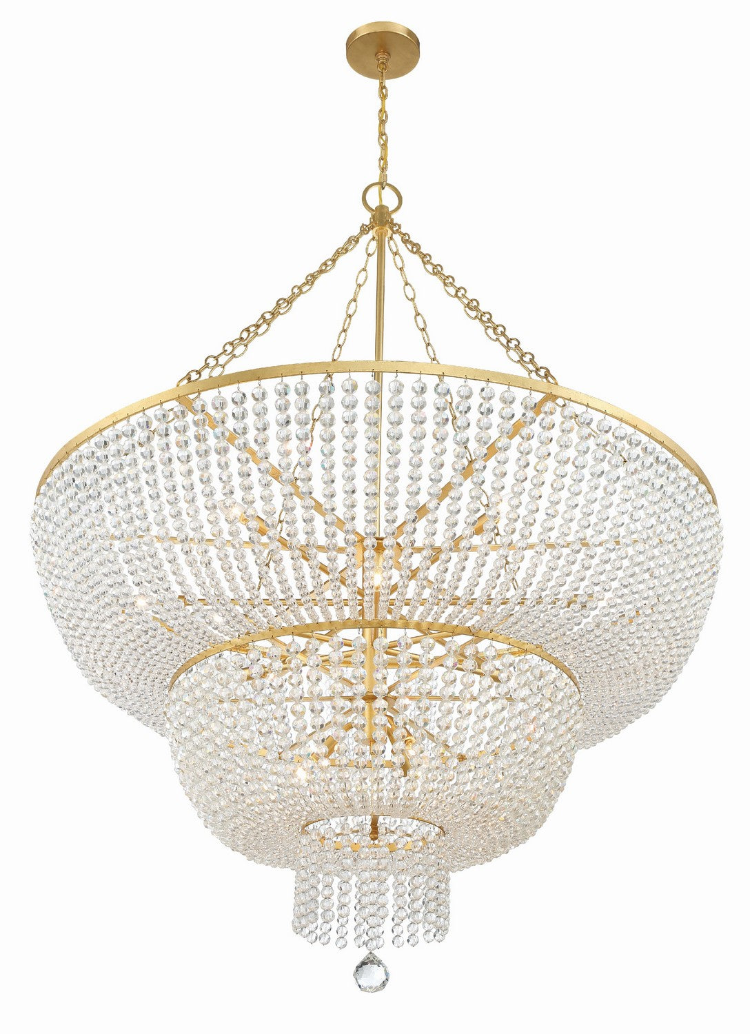 Crystorama - 614-GA - 15 Light Chandelier - Rylee - Antique Gold