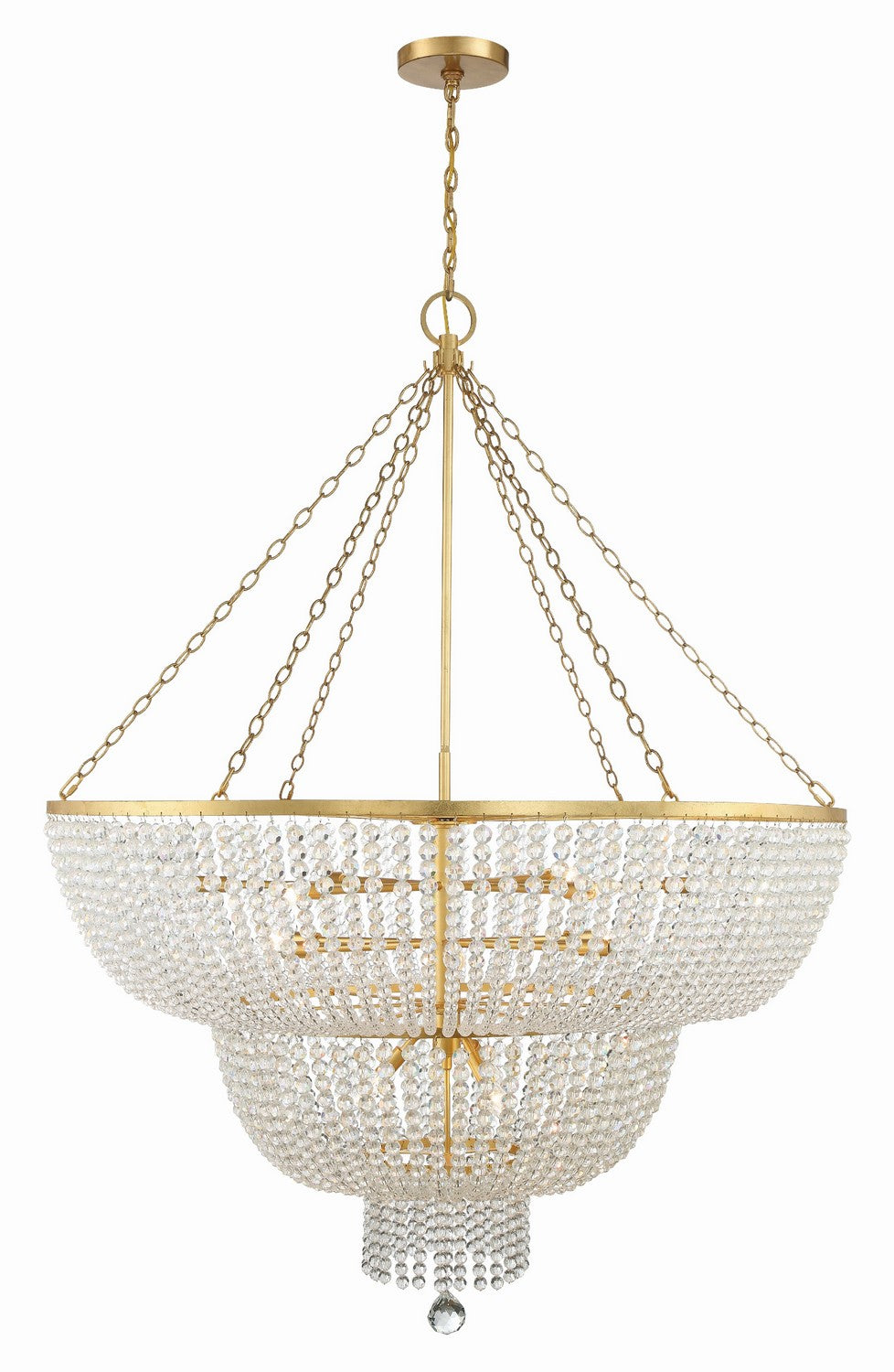 Crystorama - 614-GA - 15 Light Chandelier - Rylee - Antique Gold