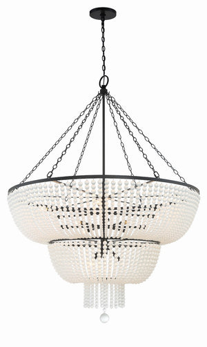 Crystorama - 614-MK - 15 Light Chandelier - Rylee - Matte Black