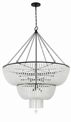 Crystorama - 614-MK - 15 Light Chandelier - Rylee - Matte Black