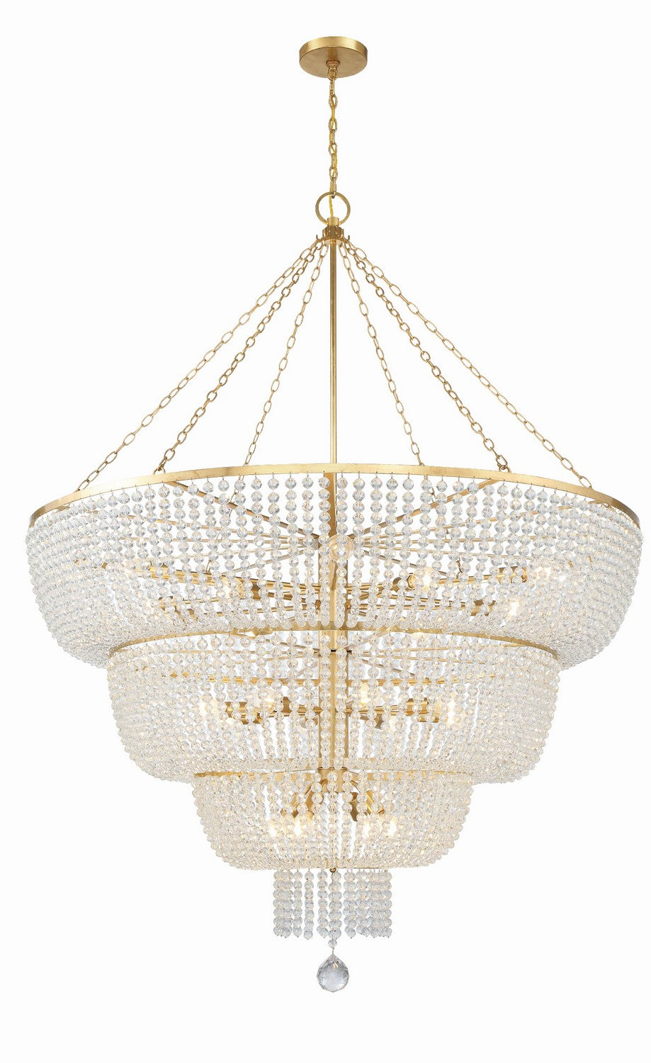 Crystorama - 618-GA - 24 Light Chandelier - Rylee - Antique Gold