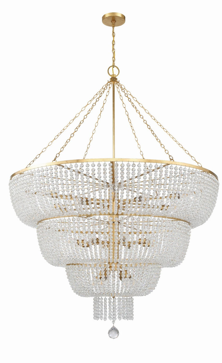 Crystorama - 618-GA - 24 Light Chandelier - Rylee - Antique Gold