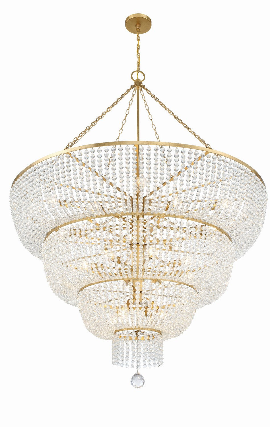 Crystorama - 618-GA - 24 Light Chandelier - Rylee - Antique Gold