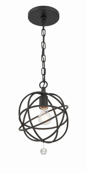 Crystorama - 9220-BK - One Light Pendant - Solaris - Black