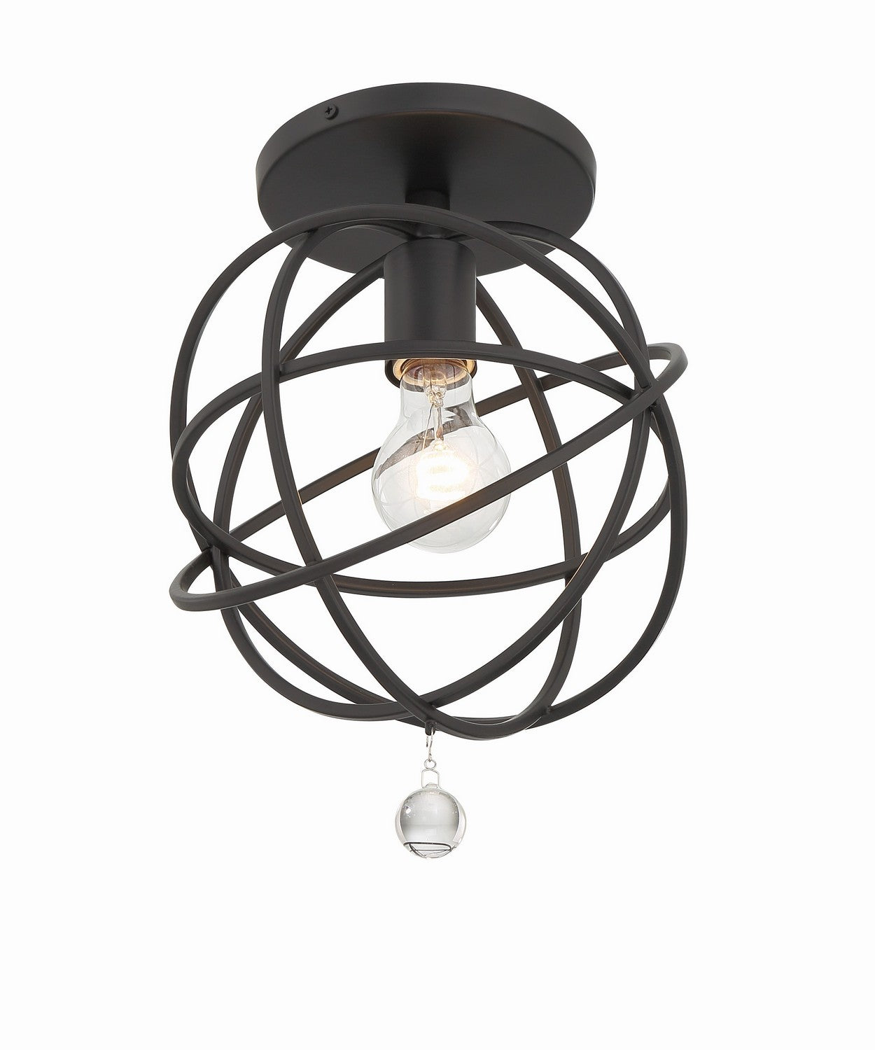 Crystorama - 9220-BK_CEILING - One Light Semi Flush Mount - Solaris - Black