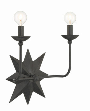 Crystorama - 9232-BK - Two Light Wall Sconce - Astro - Black