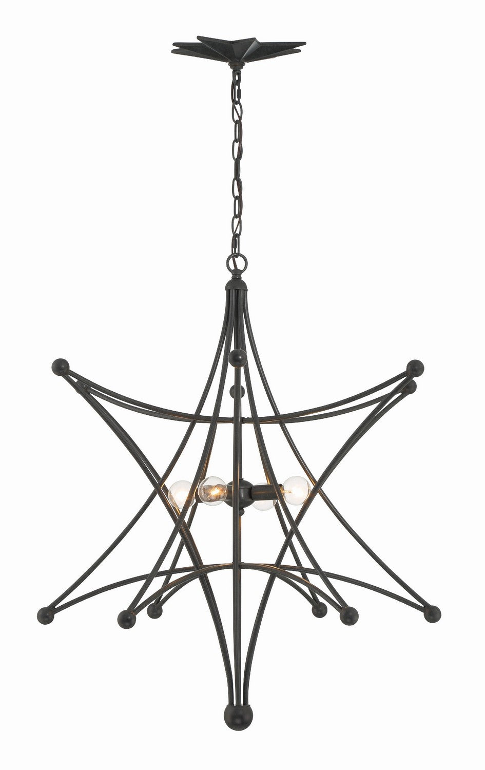 Crystorama - 9236-BK - Four Light Chandelier - Astro - Black