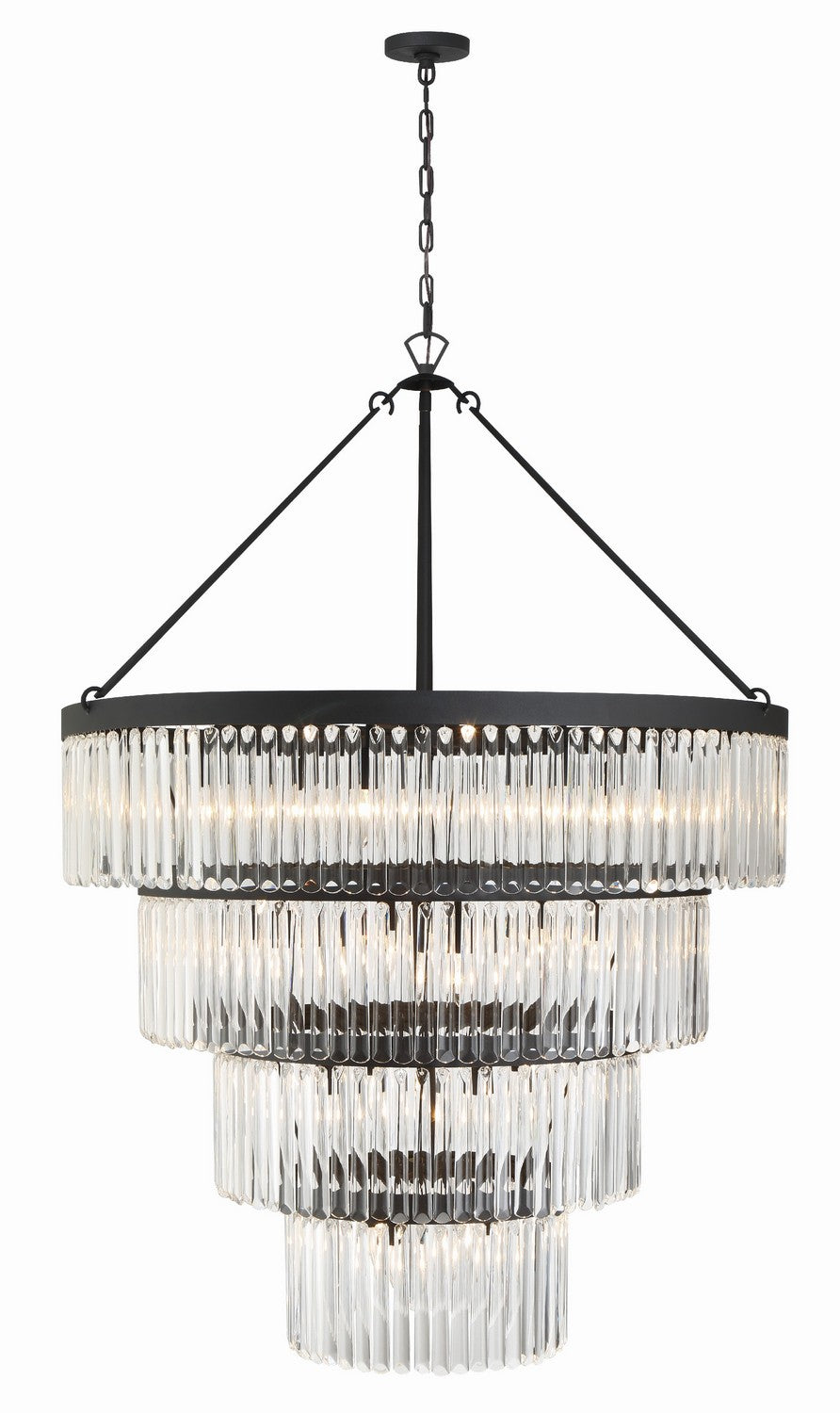 Crystorama - EMO-5409-BF - 22 Light Chandelier - Emory - Black Forged