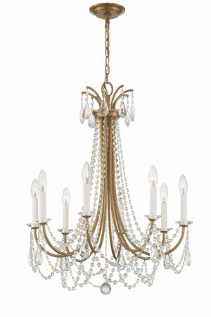 Crystorama - KAR-90908-AG-CL-MWP - Eight Light Chandelier - Karrington - Aged Brass