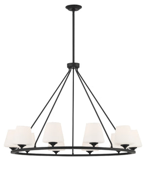 Crystorama - KEE-A3009-MK - Ten Light Chandelier - Keenan - Matte Black