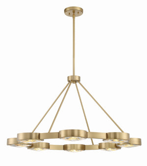 Crystorama - ORS-738-MG - Eight Light Pendant - Orson - Modern Gold