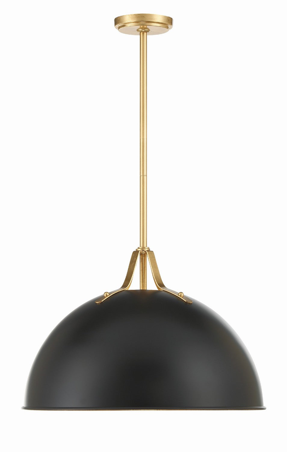 Crystorama - SOT-18015-MK-GA - One Light Pendant - Soto - Matte Black / Antique Gold