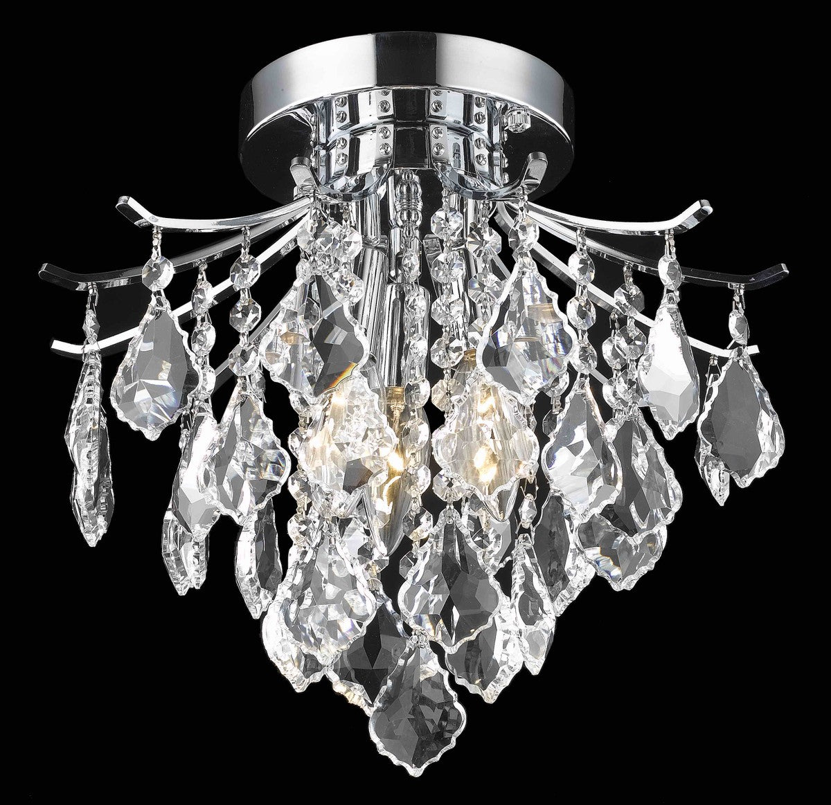 Elegant Lighting - LD8100F12C - Three Light Flush Mount - Amelia - Chrome