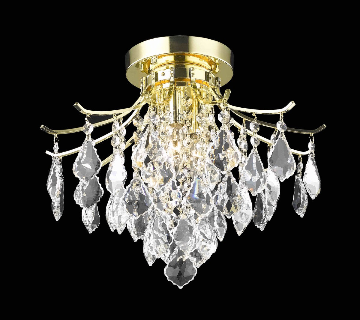 Elegant Lighting - LD8100F16G - Three Light Flush Mount - Amelia - Gold