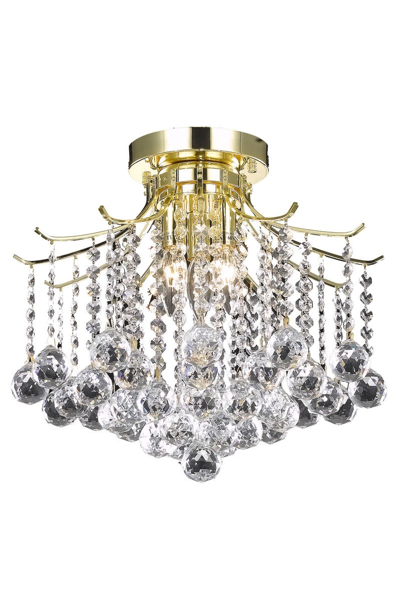 Elegant Lighting - LD8200F17G - Three Light Flush Mount - Amelia - Gold