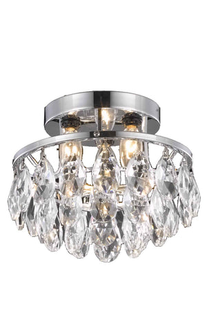 Elegant Lighting - LD9805F10C(872) - Three Light Flush Mount - Clara - Chrome