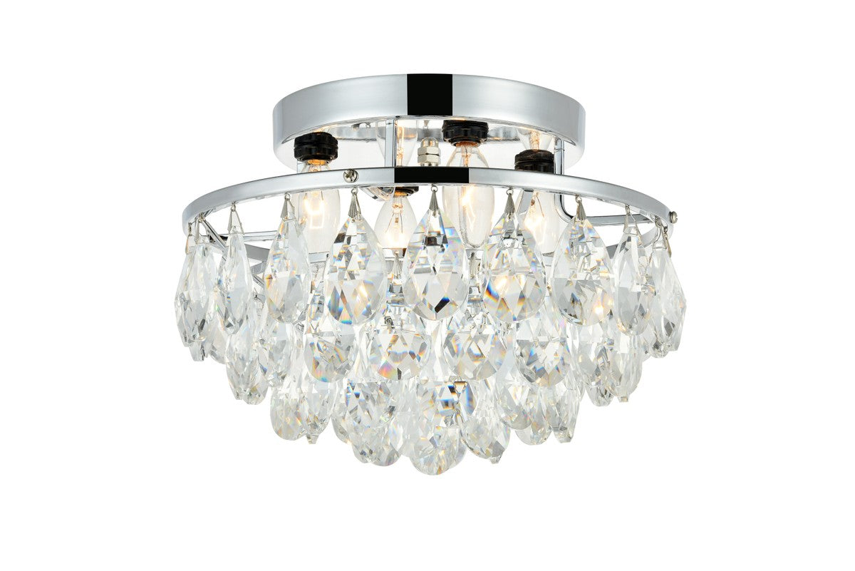 Elegant Lighting - LD9805F14C(872) - Four Light Flush Mount - Clara - Chrome