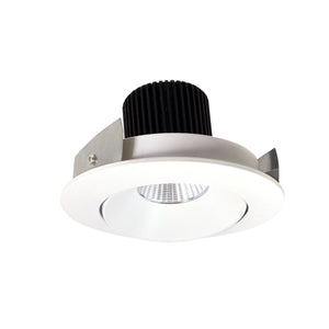 Nora Lighting - NIO-4RC50XMPW/10 - 4" Adj. Round Cone Regressed - Rec Iolite - Matte Powder White Reflector / Matte Powder White Flange