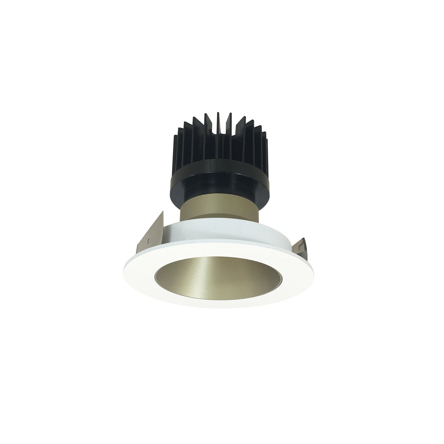 Nora Lighting - NIO-4RNDC35XCHMPW/HL - Reflector Non-Adjustable Trim - Rec Iolite - Champagne Haze Reflector / Matte Powder White Flange