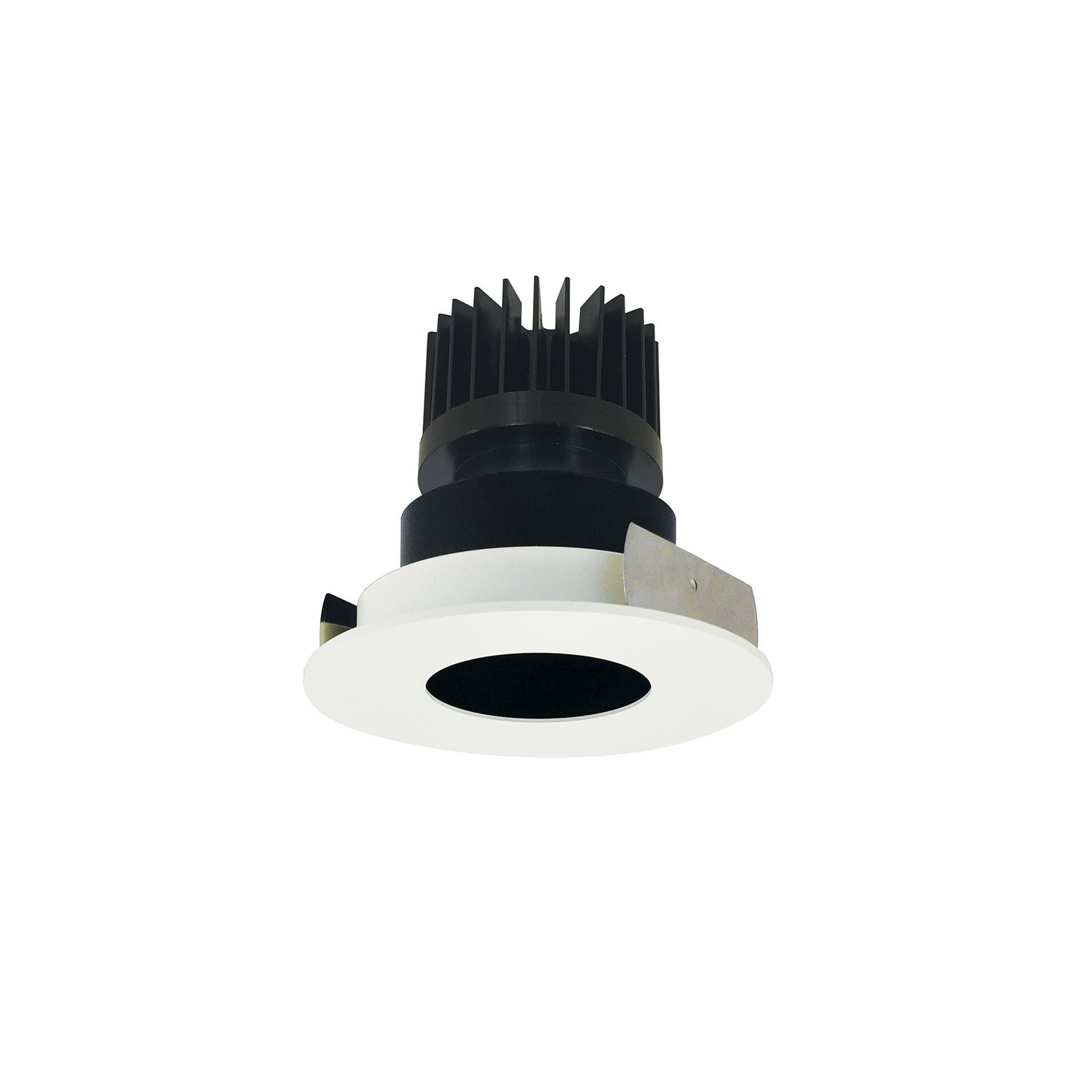 Nora Lighting - NIO-4RPH27XBMPW/HL - Pinhole Non-Adjustable Trim - Rec Iolite - Black Pinhole / Matte Powder White Flange