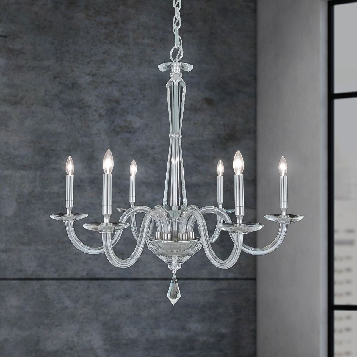 Schonbek - S9230-702O - Six Light Chandelier - Habsburg - Polished Chrome