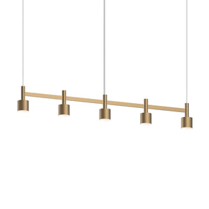 Sonneman - 1785.14-CYL - LED Linear Pendant - Systema Staccato - Brass Finish