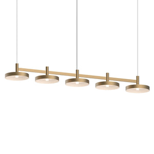 Sonneman - 1785.14-PAN - LED Linear Pendant - Systema Staccato - Brass Finish