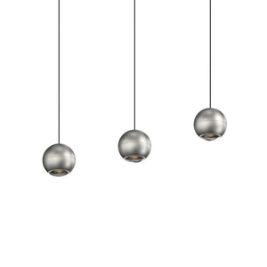 Sonneman - 7506.77 - Three Light Linear Pendant - Hemisphere - Natural Anodized