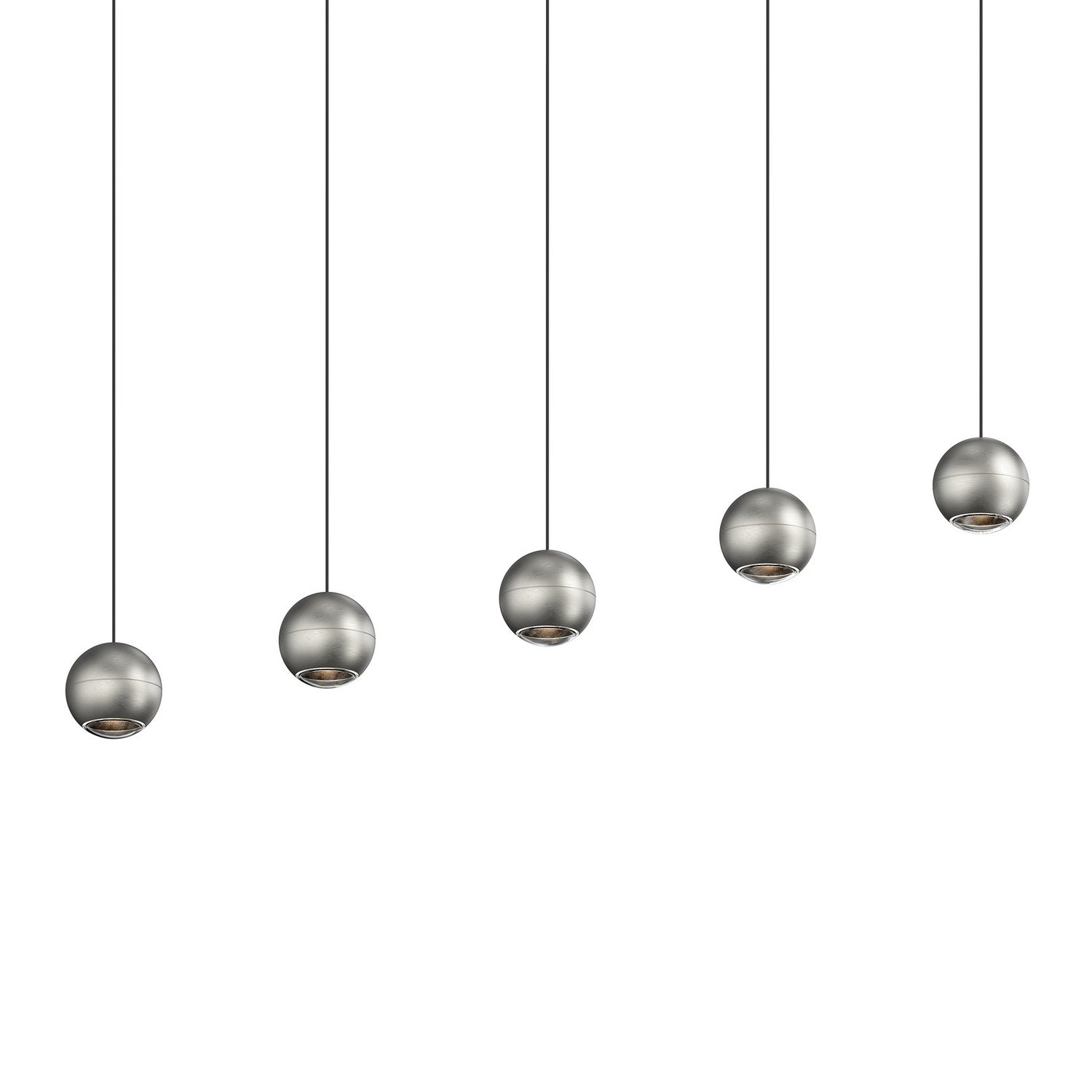 Sonneman - 7508.77 - Five Light Linear Pendant - Hemisphere - Natural Anodized